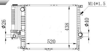 MGA 80230 Water Radiator Brazing 32mm (BMW:5 (E34) 518i 520i 525i 89-96 (Mt) (Ac / Nac) — Radiators & Fans