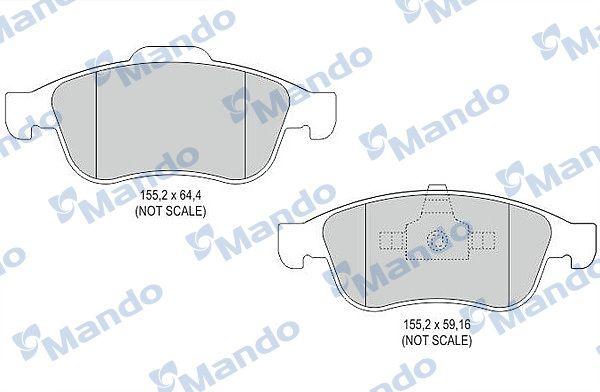 Mando MBF015255 Brake Pad Front 09-Fluence-Megane.III-Duster-Dokker-Captur — Brake Pads