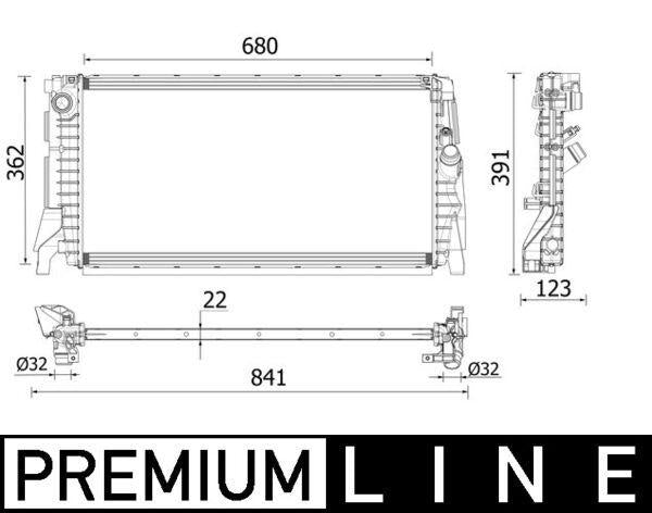Mahle CR2279000P Water Radiator BMW F40-F45-F46-F48-F60 Mini F39 — Radiators & Fans