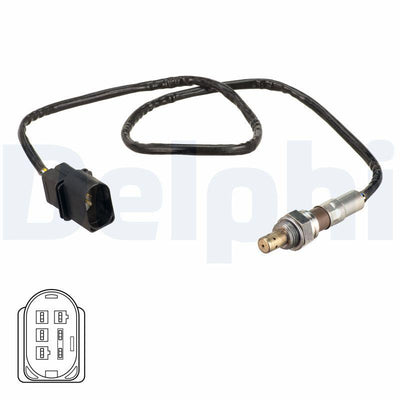 Delphi ES21096-12B1 Oxygen Sensor Lza11-V2 VW Polo Hb/Cordoba/Ibiza/Fabia 1.4 16V Bby-Bbz-Bky Front 03-08 — Oxygen & Air-Fuel