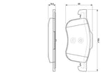BOSCH 0986424540 Brake Pad Set - Low-Metallic Material — Brake Pads