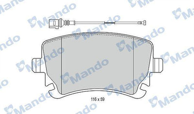 Mando MBF015195 Brake Pad Rear 10-T.Porter T5-Multivan — Brake Pads