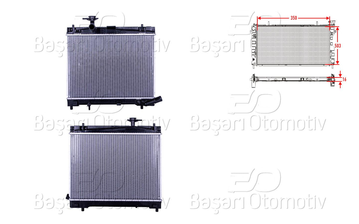 Wisco 3113584-00 Su Radiator Brazing Mt 350X503x16 mm Toyota Yaris P13 1.33 11-17 — Radiators & Fans