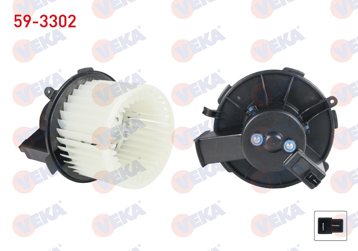 Veka 59-3302 Heater Motor Peugeot 307 2000-2007 — Heater & Blower