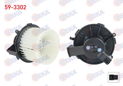 Veka 59-3302 Heater Motor Peugeot 307 2000-2007 — Heater & Blower