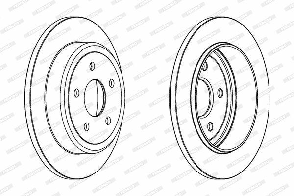 FERODO DDF1813C Brake Disc - Perfect Fit for Jeep Commander & Grand Cherokee 2001-2014 — Brake Rotors & Drums