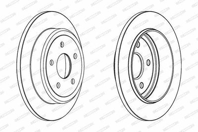 FERODO DDF1813C Brake Disc - Perfect Fit for Jeep Commander & Grand Cherokee 2001-2014 — Brake Rotors & Drums