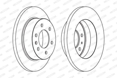 FERODO FCR311A Brake Disc Set - Rear for 2006 Crafter & Sprinter 2.5 TDI — Brake Rotors & Drums