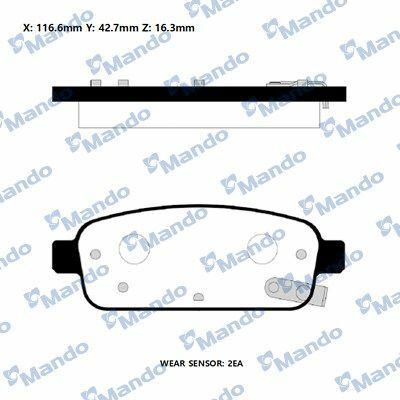 Mando RMPD31NS — Brake Pads