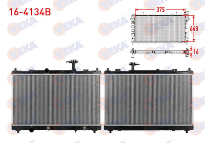 Veka 16-4134B Water Radiator Brazing Suzuki Vitara Ly 1.6 Gear A-T 2015 — Radiators & Fans