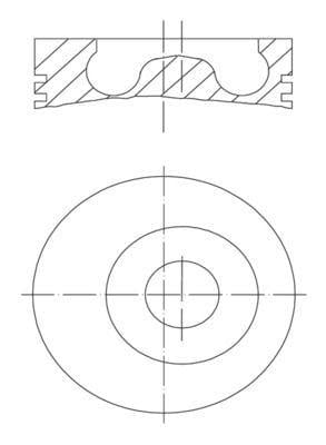 MAHLE Piston + Piston Ring 1.00 mm 83.50 mm for Ford Connect 1.8 TDCI - 75 Ps — Pistons & Rotating