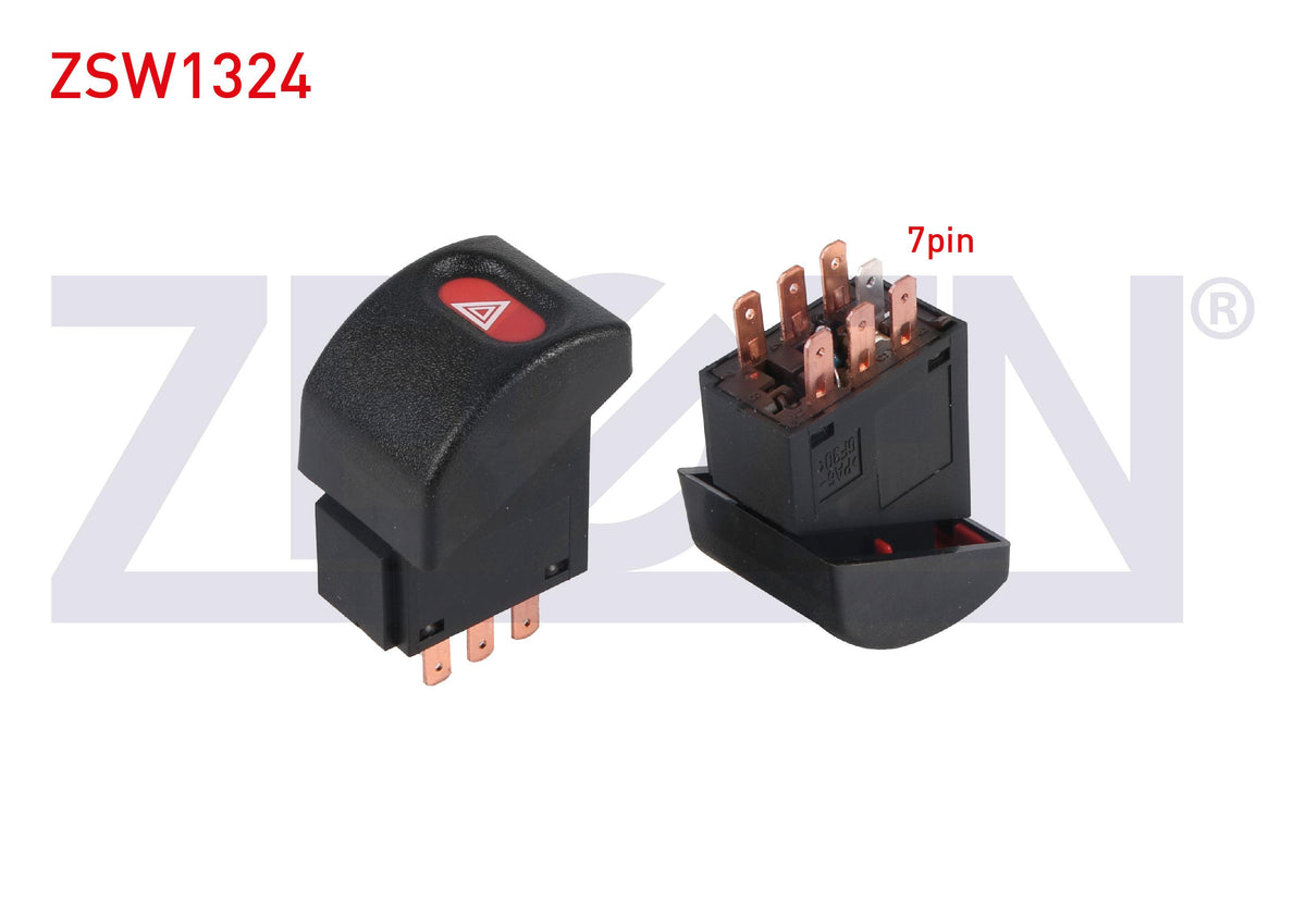 Zegen ZSW1324 Flasher Switch 7 Pin Opel Astra F 1991-1998 — Switches & Relays