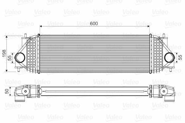 valeo turbo radiator intercooler front view, valeo turbo radiator intercooler side view VALEO Turbo Radiator Intercooler - Premium Quality for Grand Vitara II 1.9 DDIS | Size: 23.6 x 8.1 x 2.0 in VALEO Turbo Radiator Intercooler for Grand Vitara valeo, intercooler, turbo-radiator, grand-vitara, car-parts, automotive, engine-performance, vehicle-maintenance, cooling-system, ai-generated