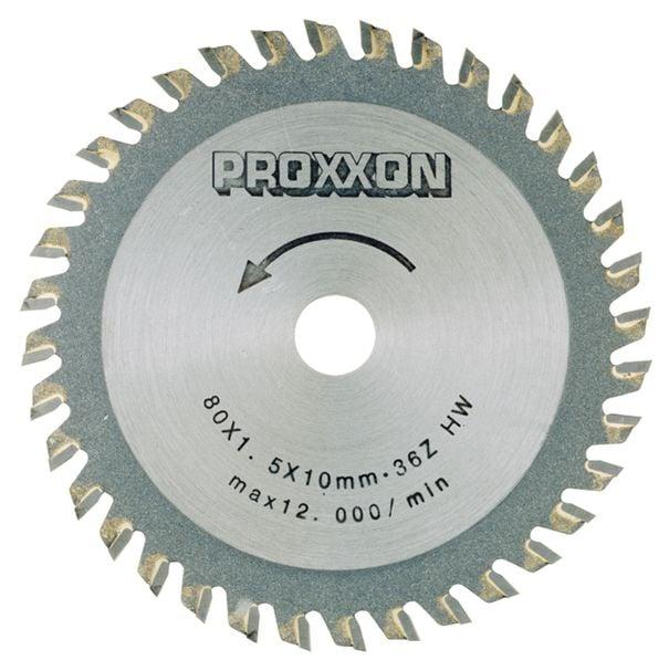 Proxxon 28732 Tungsten Carbide-Tipped Saw Blade 80x1.5 mm, 36 Teeth