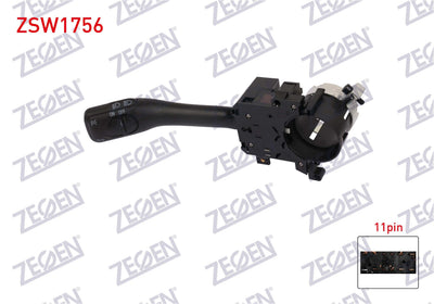 Zegen ZSW1756 Turn Signal Kumanda Arm 11 Pin Volkswagen Golf IV 1997-2004 / Bora 1998-2005 / Skod — Tail, Signal & Reflectors