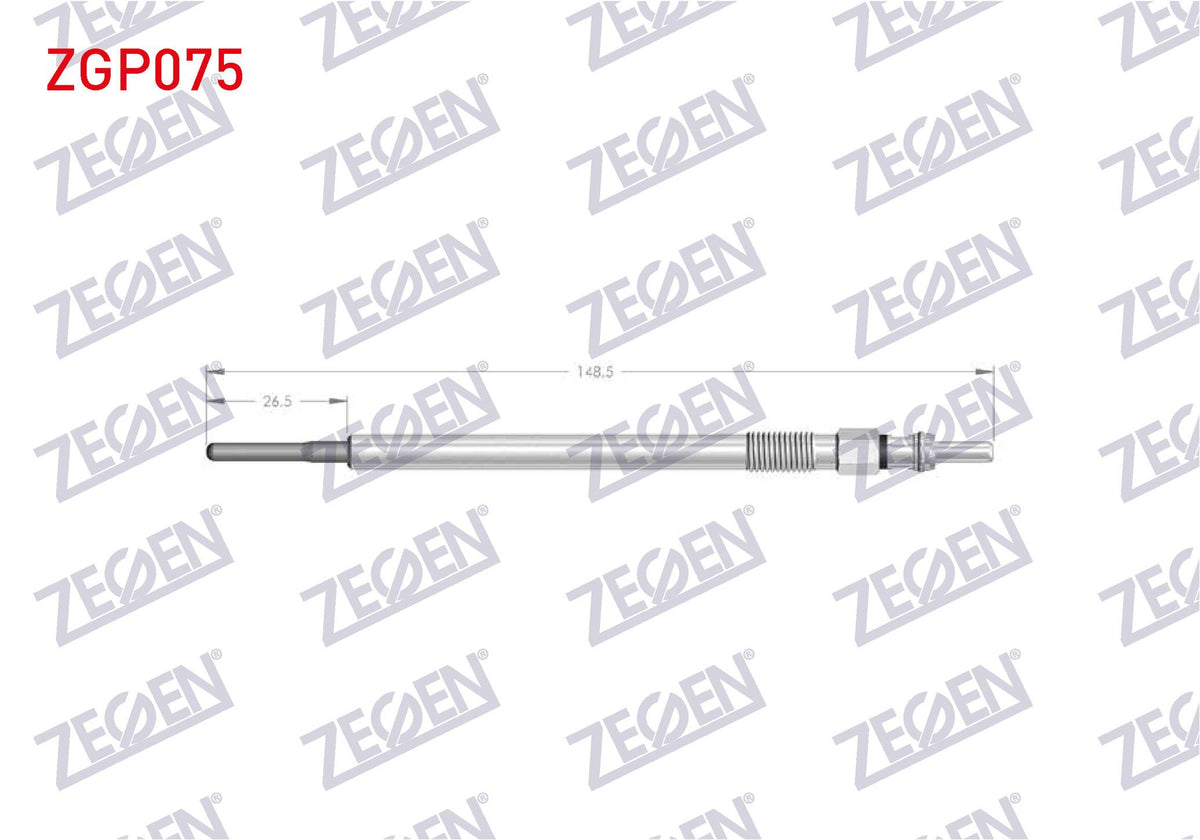 Zegen ZGP075 Glow Plug 7V Mercedes (W176, W204 and 11 more models — Coils & Plugs