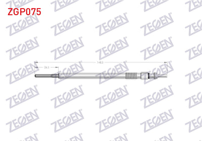 Zegen ZGP075 Glow Plug 7V Mercedes (W176, W204 and 11 more models — Coils & Plugs