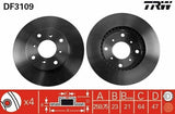TRW DF3109 Disc Brake - Ventilated Front Brake Disc for Honda Prelude and Accord — Brake Rotors & Drums