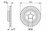 BOSCH Disc Front (Ad) 08-Focus Brake Disc - 300mm Diameter — Brake Rotors & Drums