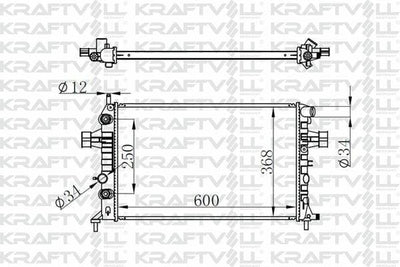 KRAFTVOLL Motor Radiator for Astra G 98+ - Durable Aluminum Construction — Radiators & Fans