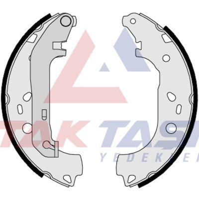 AP AP08550 Brake Shoe Rear Ford Transit Connect 1.8 TDCi with Lever 228,6X58 mm 2002-2013 / Transit Connect 1.8i 16V 2002-2013