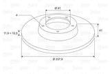 VALEO 186230 Front Brake Disc 11 mm — Brake Rotors & Drums