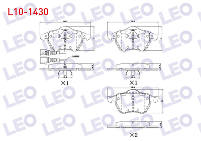 LEO L10-1430 Brake Pad Front BMW 3 Series (G20, G80) 17-/ 4 Series (G22 and 6 more models — Brake Pads