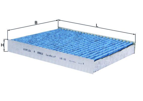 Mahle LAO120 Pollen Filter-Antibacterial-250×216×32 (VW Polo 10-20 Audi A1 11-18 Seat Ibiza 09-17 Skoda — Air & Cabin Filters