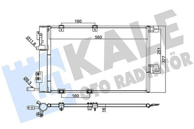 KALE 393300 Climate Radiator (Condenser) for 2002 Astra.G 1.6 16V Z16xe — Radiators & Fans
