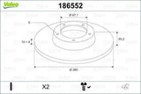 VALEO Brake Disc Rear V-Class 638 / 2 96-03 - Compatible with Vito 638 — Brake Rotors & Drums