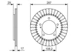 BOSCH Brake Disc for Suzuki Grand Vitara 1.6-2.0 (1998-) — Brake Rotors & Drums