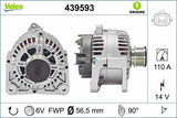 VALEO 439593 12V 110A Alternator for Megane II 1.5 dCi — Starting & Charging