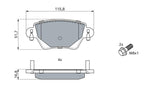 BOSCH 0986424671 Brake Pad Set for Mondeo III 00-04 and Jaguar X Type — Brake Pads
