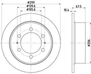 hella pagid rear brake disc, brake disc specifications, packaging of helle pagid brake discs HELLA PAGID Brake Disc Rear 8DD355112-001 - Universal Fit for Daewoo Musso & Ssangyong Models | 2 Pieces HELLA PAGID Brake Disc Rear - Daewoo & Ssangyong hella-pagid, brake-disc, automotive-parts, car-owners, braking-system, ssangyong-parts, daewoo-parts, brake-discs-rear, car-maintenance, ai-generated