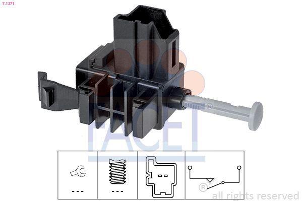 FACET 7.1271 Clutch Pedal Switch - Compatible with Ford Focus II, Fiesta, Courier & Volvo C30 — Switches & Relays