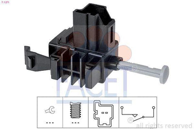 FACET 7.1271 Clutch Pedal Switch - Compatible with Ford Focus II, Fiesta, Courier & Volvo C30 — Switches & Relays