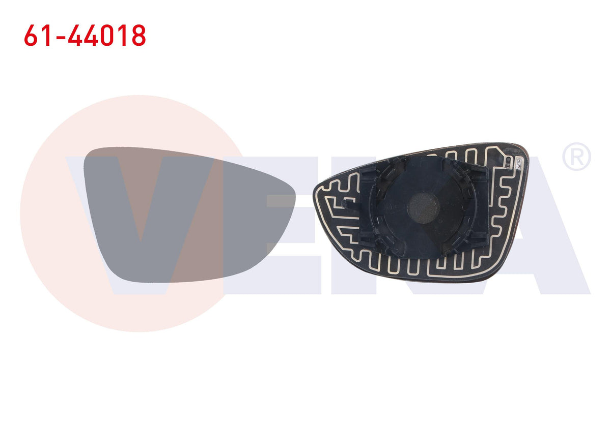 Veka 61-44018 Mirror Glass Right Heated VW Passat 2011