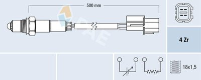 FAE 77344 Oxygen Sensor Chevrolet Aveo/Kalos 1.2 8V Kare Socket — Oxygen & Air-Fuel