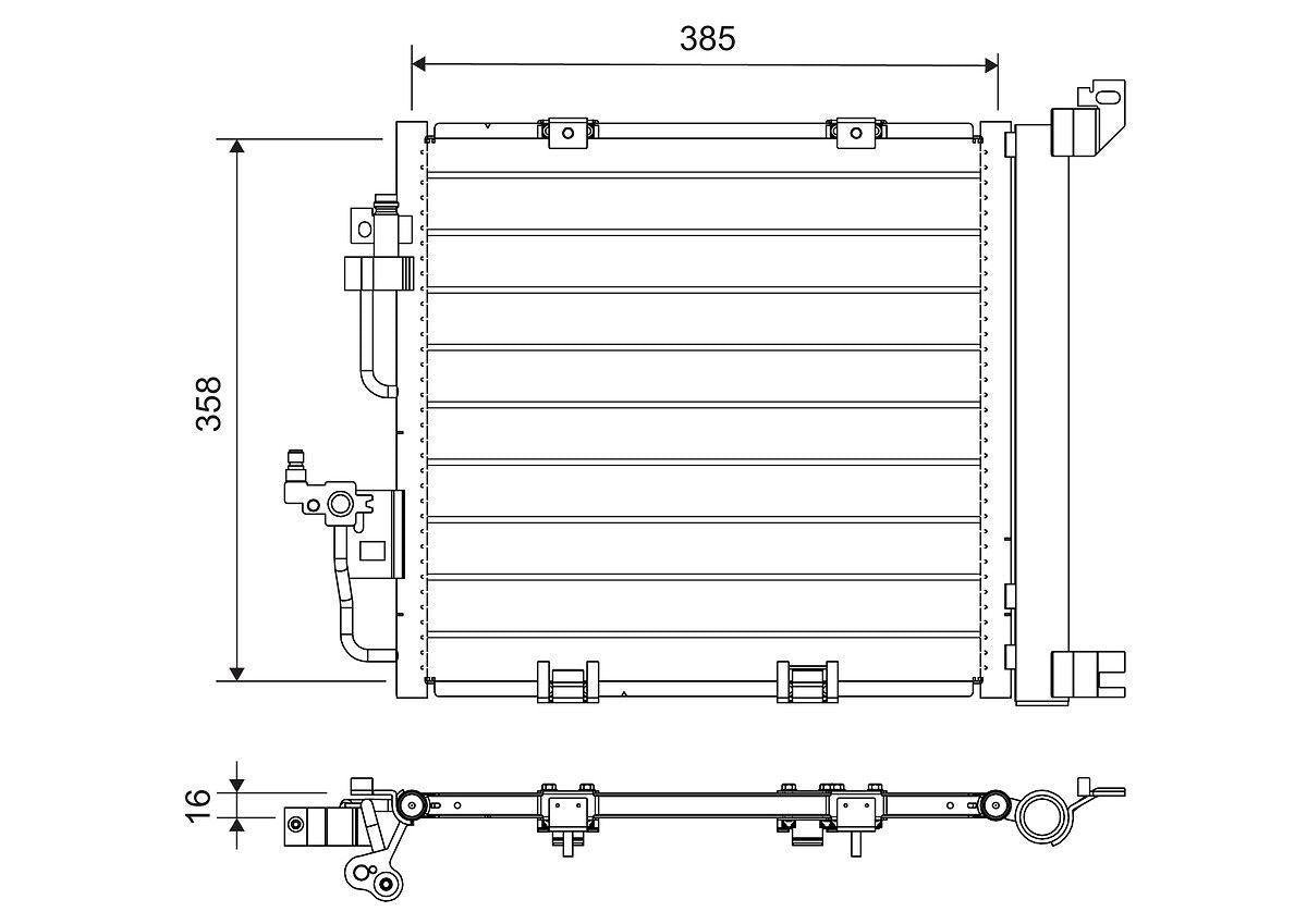 Valeo 812747 A/C Condenser Opel Astra H 07- Zafira B Z13DTH/Z17DTL/Z19DT — Condensers & Evaporators