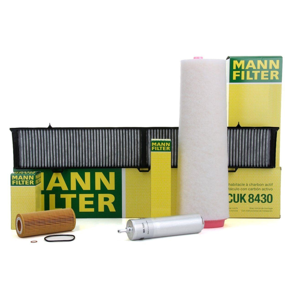 Mann BMW E90 320d 163 PS Maintenance Filter Set - Oil, Air, Fuel & Cabin Filters — Maintenance & Service Kits