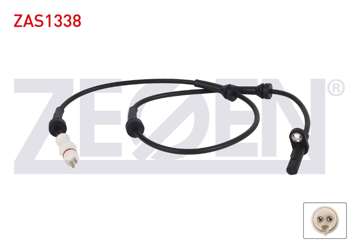 Zegen ZAS1338 ABS Sensor Rear Left-Right Renault Traffic II 01-14 / Opel Vivaro 01-14 (with Connector) — Brake Sensors & ABS