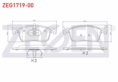 Zegen ZEG1719-00 Brake Pad Front Citroen Jumpy — Brake Pads