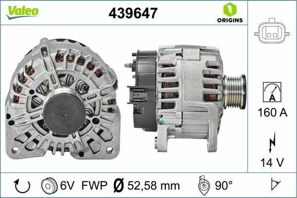 VALEO 439647 Alternator - Compatible with Megane, Laguna, Scenic — Starting & Charging