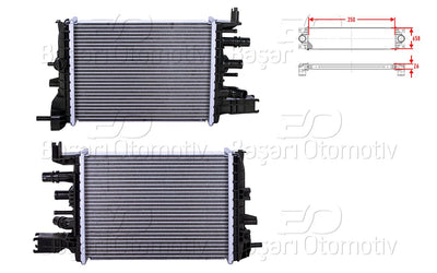 Wisco 3113938-00 Turbo Radiator (Intercooler) 350X658x26 Dacia Duster (Hm_) 1.5 dCi 17 > Dokker Mpv (Ke_) — Radiators & Fans