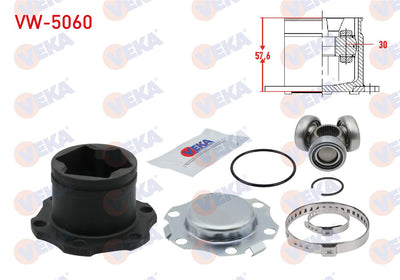Veka VW-5060 CV Joint Left-Right Front Inner Volkswagen Golf IV (1J1) 1.6i Freze Outer 30 Length 5 — Axles, CV Joints & Boots