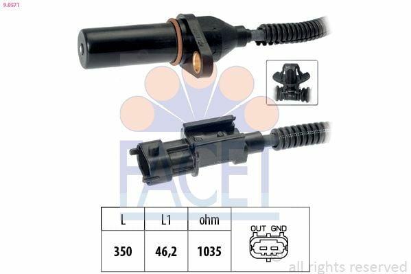 facet crank position sensor for hyundai vehicles, facot crank position sensor technical specifications FACET Crank Position Sensor - Fits Hyundai Accent, i20, i30, Ix35, Tucson | 350 mm Cable Length FACET Crank Position Sensor for Hyundai Models facet, crank-position-sensor, hyundai-replacement-part, car-owners, mechanics, engine-performance, automotive-accessories, sensor-parts, automotive-repair, ai-generated