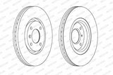 FERODO DDF1152 Front Brake Disc Assembly for Citroën and Peugeot Models — Brake Rotors & Drums