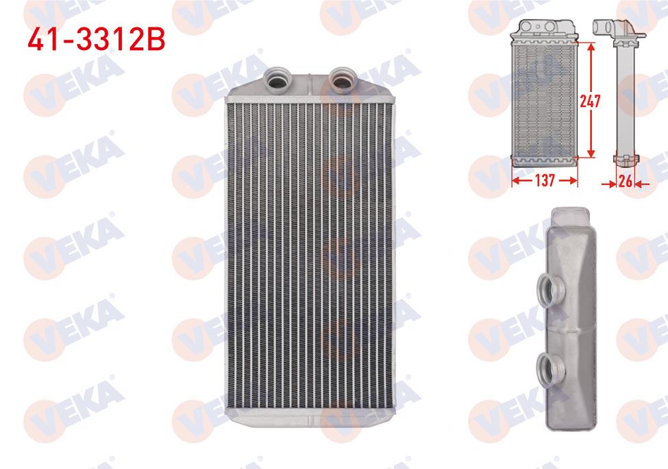 Veka 41-3312B Heater Core Brazing Peugeot 301 1.6 HDi 2012 — Heater & Blower