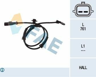 FAE Speed Sensor 78096 - 761mm Length, 08 Kangoo — Vehicle Sensors & Switches