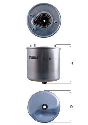 Mahle KL780 Fuel Filter Ford B-Max C-Max II Fiesta VI Focus III Mondeo IV 1.5/1.6 TDCi 10- — Fuel Delivery